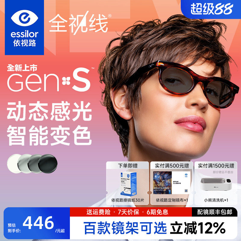 依视路全视线新品变色GENS镜片图片