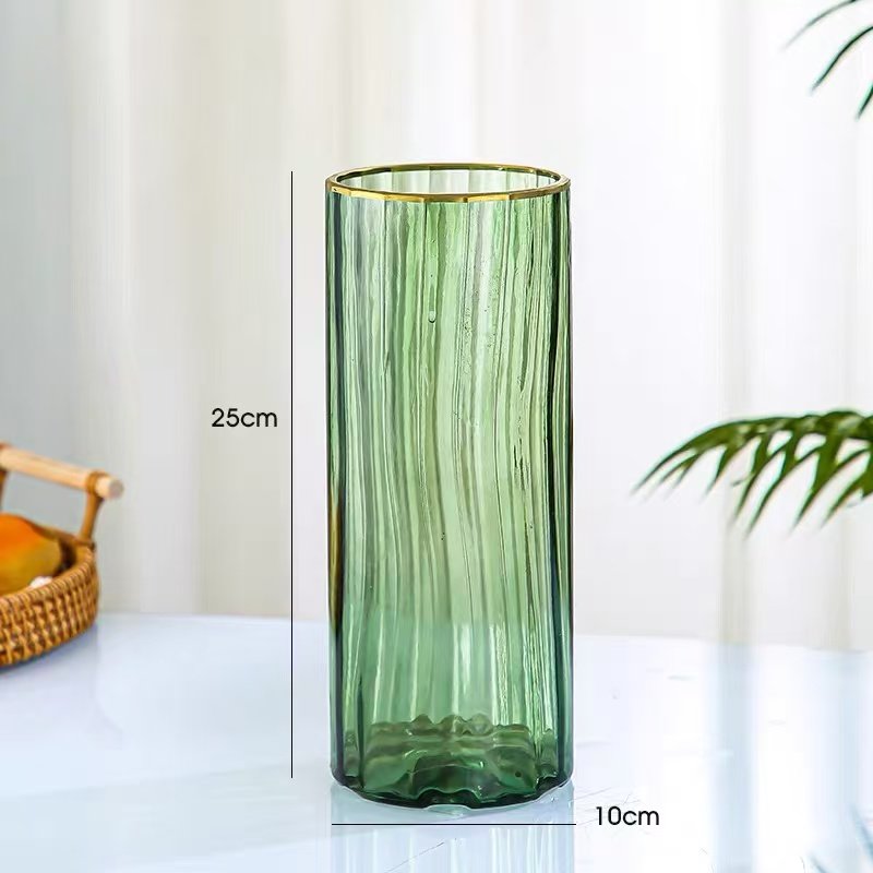玻璃花瓶轻奢简约北欧透明水培水养富贵竹百合创意插花客厅摆件,家居饰品,花瓶,淘宝优惠券,粉丝福利购,淘宝优惠卷