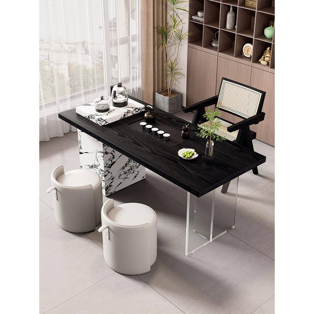 岛台阳台小茶桌2025新款轻奢现代简约高级感家用实木小型泡茶台