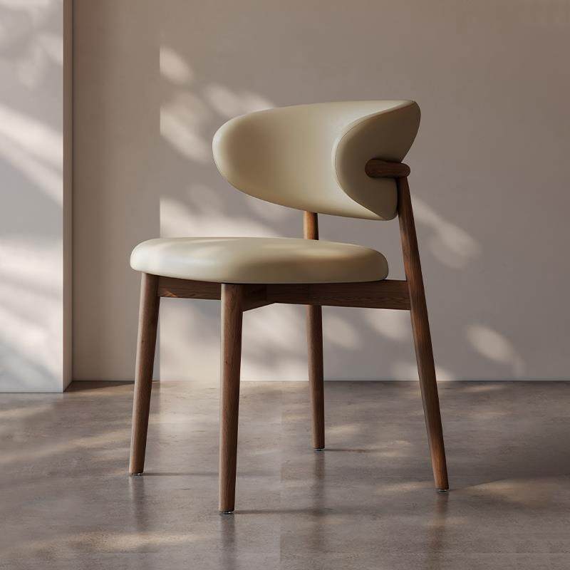 实木餐椅家用轻奢现代高级感吃饭餐桌椅子极简简约靠背椅2025新款