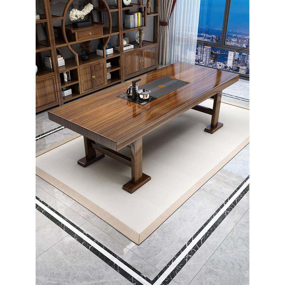 实木原木大板茶桌椅组合一桌五椅新中式家用茶几办公室泡茶一体,住宅家具,茶几,淘宝优惠券,粉丝福利购,淘宝优惠卷