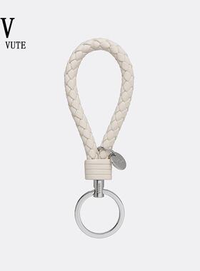 BEAGT VUTE BV高端钥匙扣女款高级感真皮编织奔驰宝马汽车钥匙链