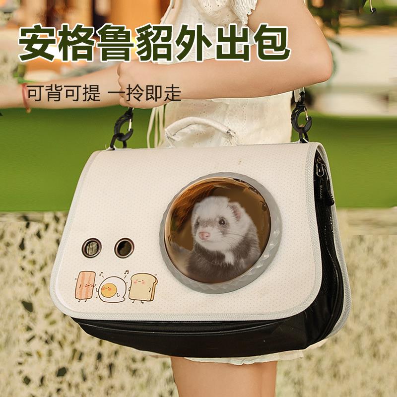 安格鲁貂外出包手提箱笼子宠物雪貂兔子龙猫松鼠外带背包出门神器