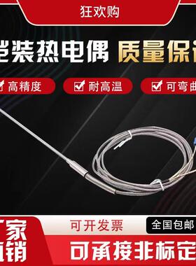 WRNK-191 K型E/J/PT10/铠装热电偶探针热电偶 可弯曲温度感测器