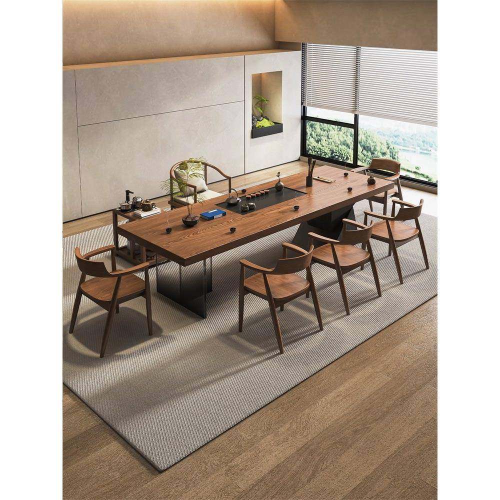 新中式实木茶桌茶台2025新款高端家用客厅办公室接待大板泡茶桌椅,住宅家具,家用茶台/茶桌,淘宝优惠券,粉丝福利购,淘宝优惠卷