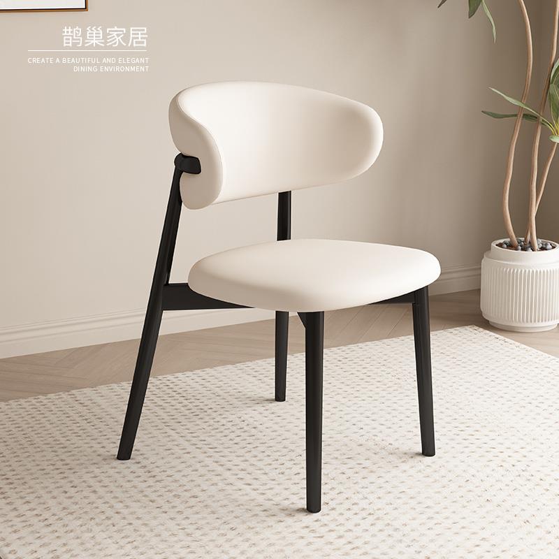 实木餐椅现代家用轻奢餐桌椅凳子高级感酒店咖啡厅书桌椅餐厅椅子