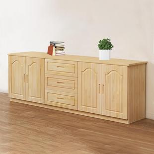 实木电视柜简单现代小公寓客厅地板储物柜低柜高柜简单现代侧柜