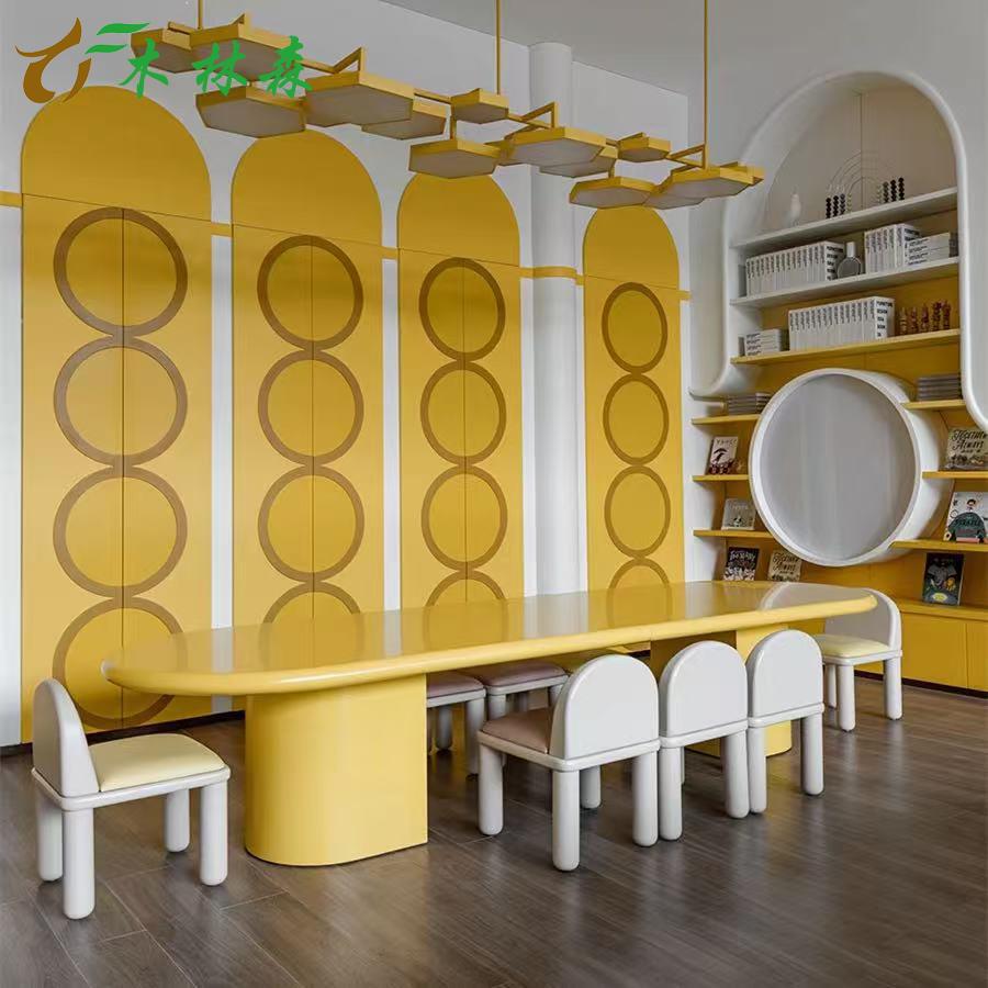 样品屋展示中心处儿童桌椅组合幼儿园书桌手工绘画 画桌学习桌培