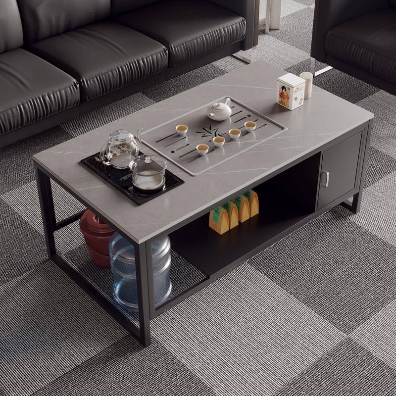 现代岩板功夫茶几客厅小户型茶台全自动加水泡茶一体办公室茶桌