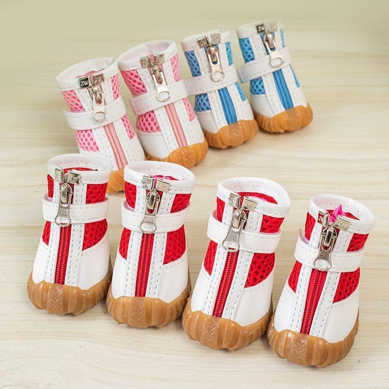 宠物狗狗鞋子运动网鞋柔软防滑透气小型犬夏季凉鞋泰迪比熊小狗鞋