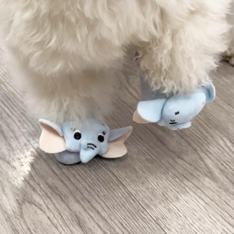 宠物袜子猫咪狗狗鞋子立体卡通公仔袜泰迪比熊柯基小型犬防滑脚套