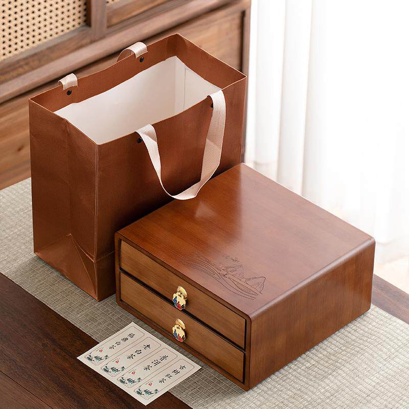 高档普洱茶饼礼品盒空盒包装盒收纳盒中式木盒357克福鼎白茶双饼