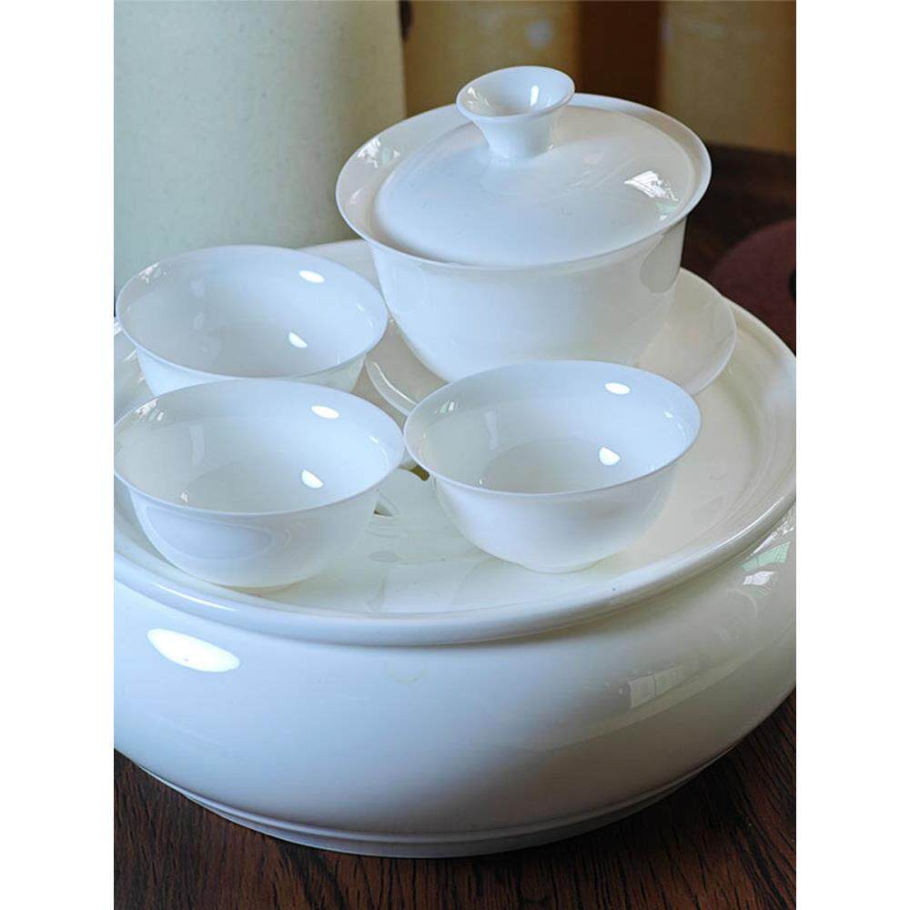 陶瓷潮汕旅行功夫茶具小茶盘骨瓷车载户外便携收纳包套装喝茶茶杯