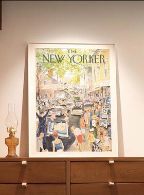 纽约客拼图框白色铝合金拼图相框定制48.9*67.6卡纸留白画框裱框