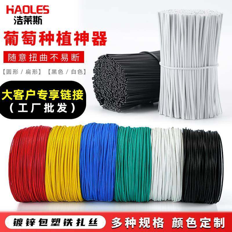 光缆绑线户外光纤电缆扎丝园艺捆扎线带铁丝包塑光伏通信扎线绑丝