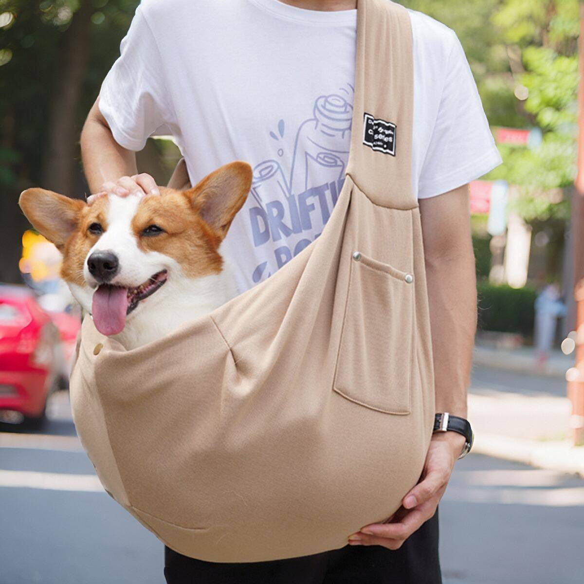 宠物出行肩包袋猫狗通用外出揹包加宽防挣脱斜挎可携式小型宠单肩