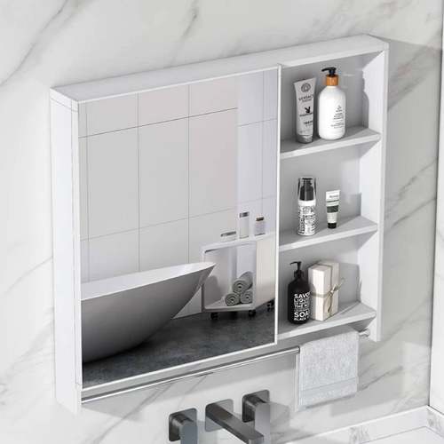 太空铝挂墙式浴室镜柜浴室柜组合卫生间储物箱镜子收纳盒单独镜箱