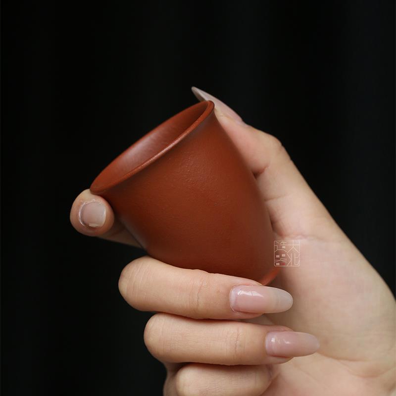 未添加原矿紫砂矿标级红卫小红泥杯茶杯客杯品茗杯闻香杯器生茶时