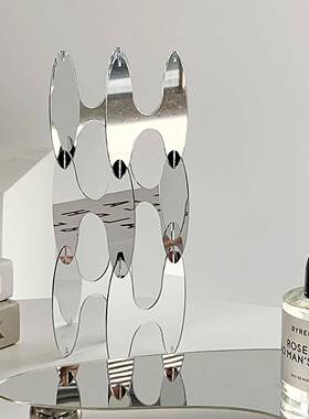 秘密卡车原创中古风镜面组合金属雕塑几何亚克力艺术装置民宿装饰