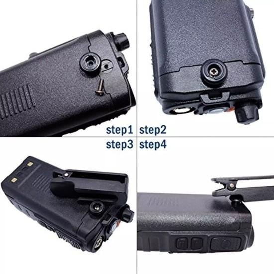 适用宝锋A58 BF-9700 UV-9RPlus UV9R手台防水对讲机背夹配件后