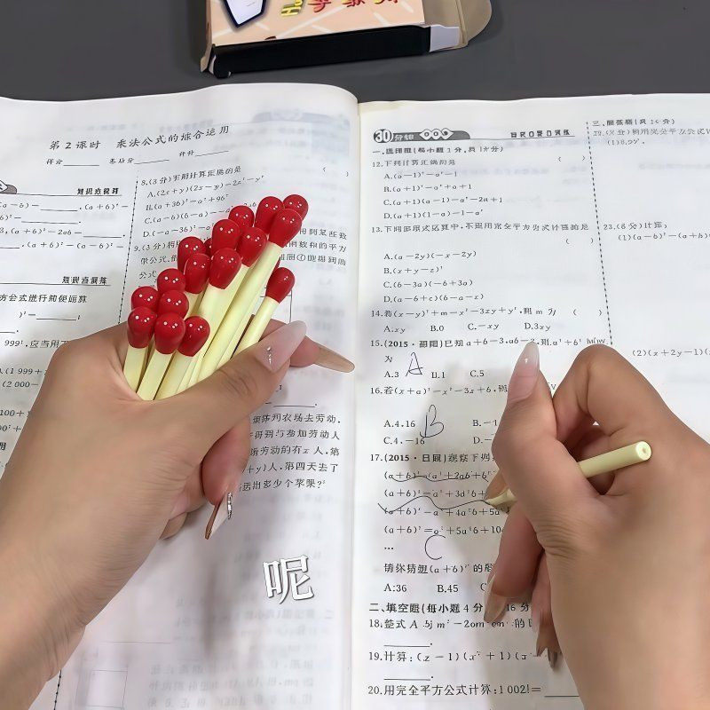 创意ins火柴圆珠笔高颜值学生开学写字文具0.5蓝色搞怪可爱签字笔,文具电教/文化用品/商务用品,圆珠笔,淘宝优惠券,粉丝福利购,淘宝优惠卷