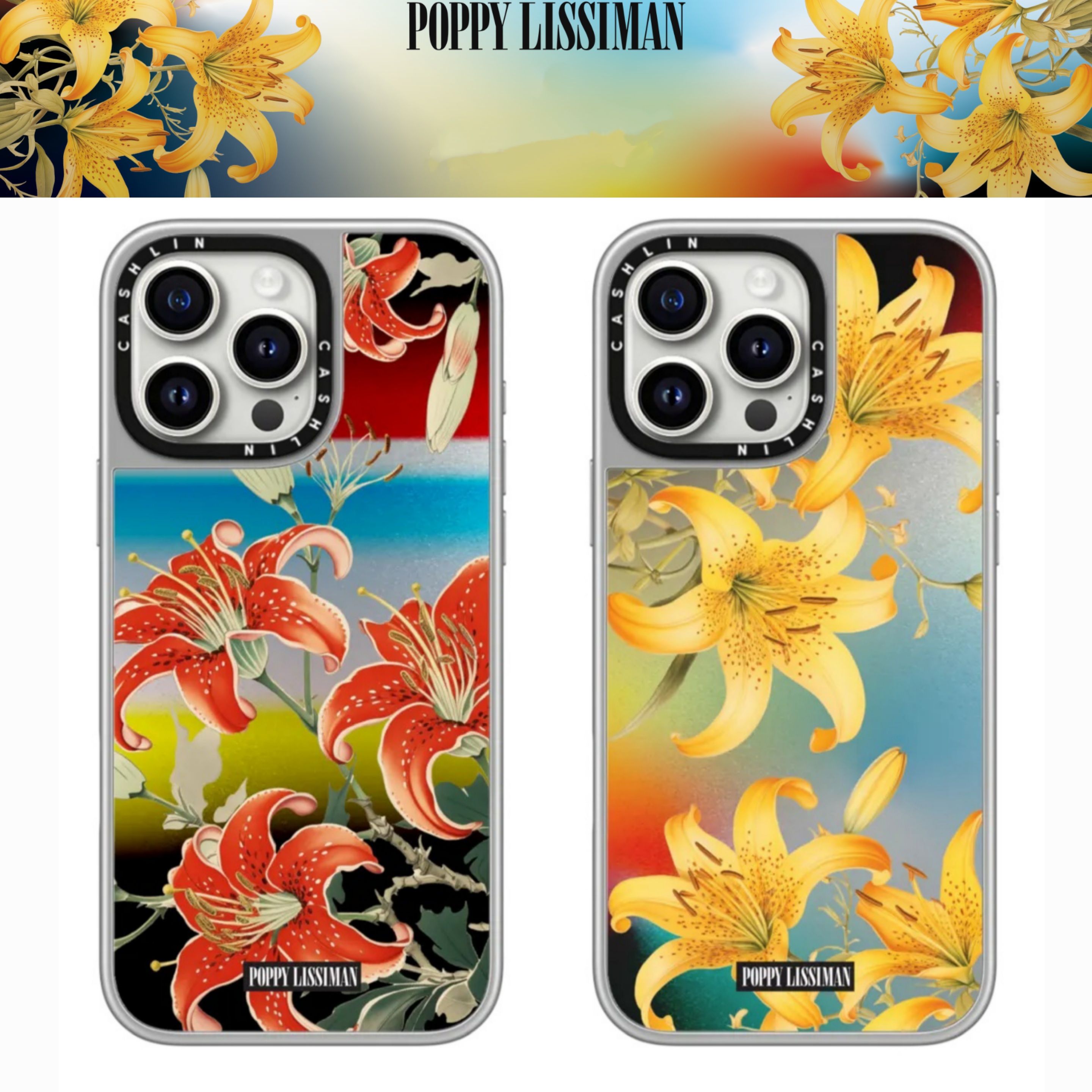 黄色百合花CASE手机壳新款苹果16适用于iPhone15ProMax艺术家设计14Plus小众爆款13防摔保护套12硬壳11