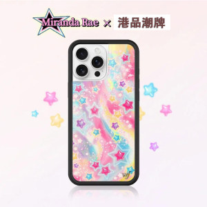 欧美flow联名Miranda Rae七彩流星苹果18Pro适用iPhone17/16/15/14/Pro/Max/Plus手机壳防摔欧美时尚wf硬壳17