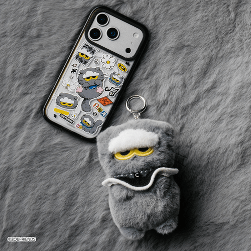 ZOA毛绒挂件双重爱心腕带钥匙扣手机配件挂饰少女时尚多功能通用