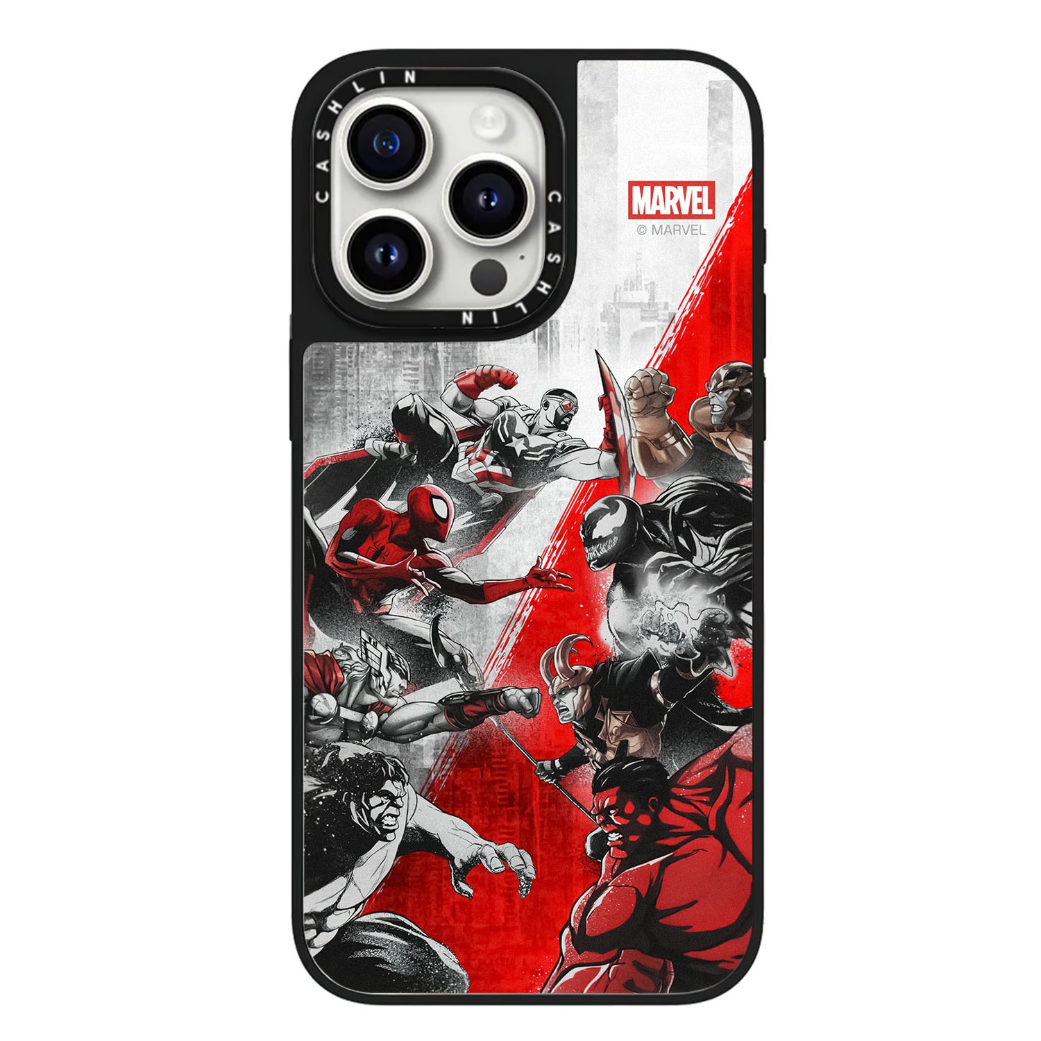 黑白画风漫威英雄CASE手机壳苹果17Pro适用iPhone16ProMax电影人物15Plus男款小众爆款14防摔保护套13硬壳12