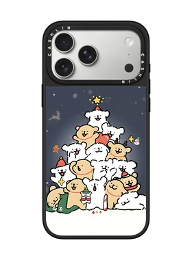 圣诞线条小狗系列手机壳苹果17ProMax适用iPhone16Pro可爱卡通15Plus少女爆款14防摔保护套13硬壳12