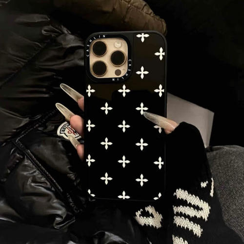 SMFK明星同款适用于苹果16promax壳iPhone15plus镜面13磁吸Magsafe十字花14潮牌高级华强北