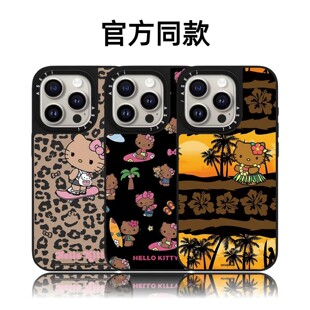 联名黑皮HelloKitty满屏冲浪凯蒂猫16pro适用iPhone17promax苹果15plus手机壳13磁吸14华强北平替女