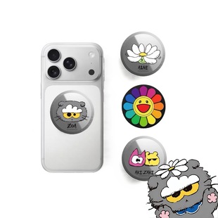 ZOA猫猫权志龙MagSafe磁吸支架手机支架适用苹果可爱村上隆花朵