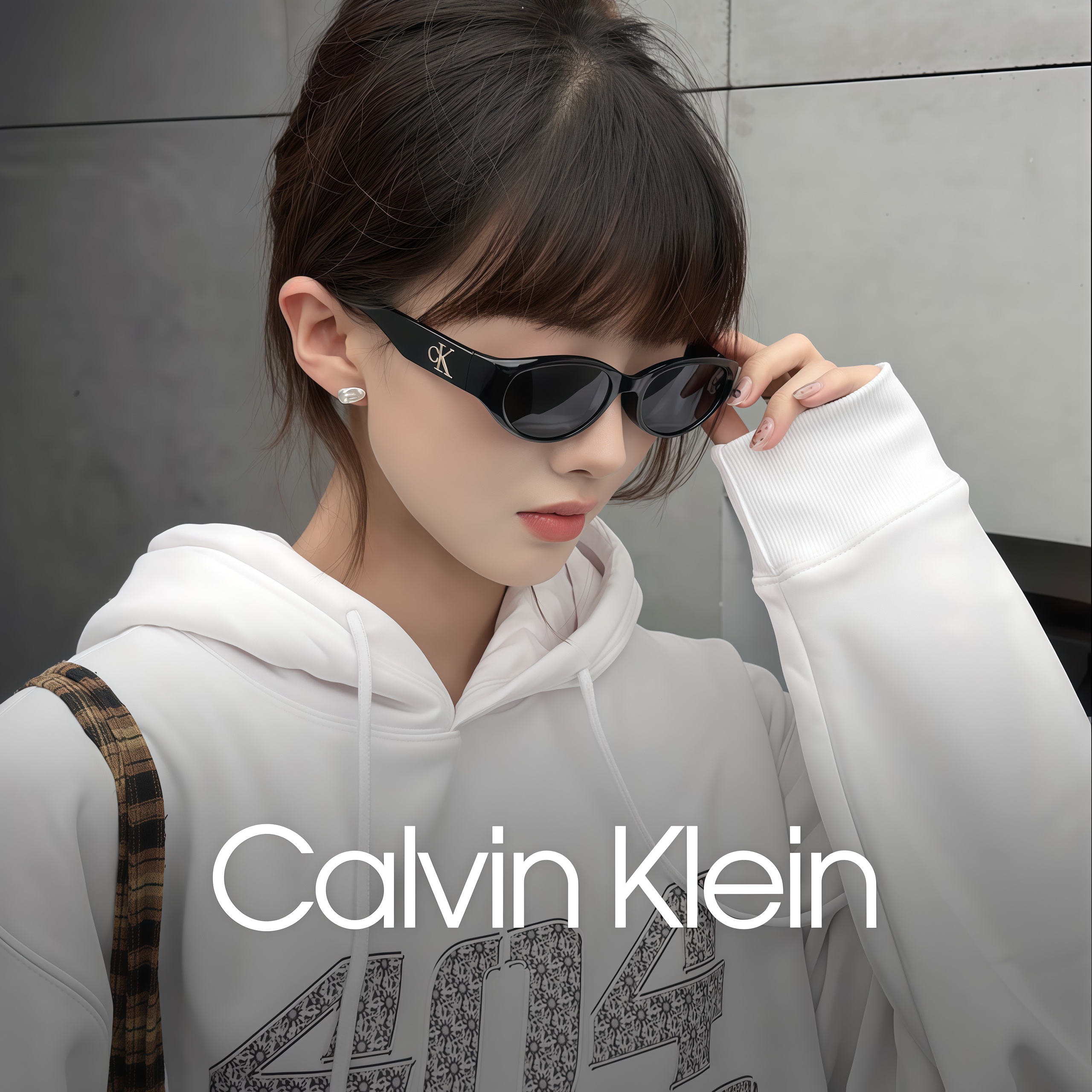 ck墨镜女2025年新款开车防晒防紫外线男女同款猫眼太阳镜ckj24637