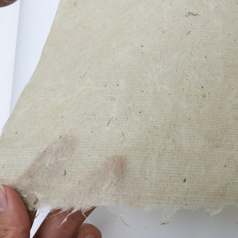 纯手工古法捞制构皮彷古白色麻纸枸树皮纸麻纸手工皮半生熟毛边