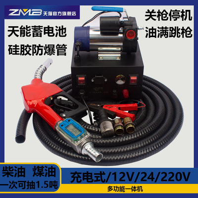 电动抽油泵12v24v通用220v柴油泵小型抽油机自吸泵加油机一体机