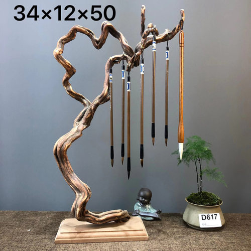 毛笔架笔挂笔架毛笔挂实木毛笔架子挂架摆件书法文房四宝支架挂笔