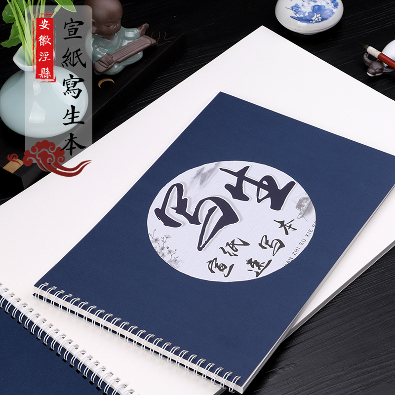 便携式宣纸速写本书法纸作品国画加厚空白半生熟国画卡纸写生册页