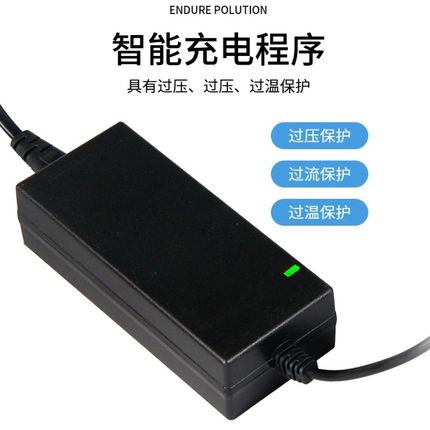 适用凤凰折叠电动车充电器48wV锂电池54.6V2A代驾自行车36伏