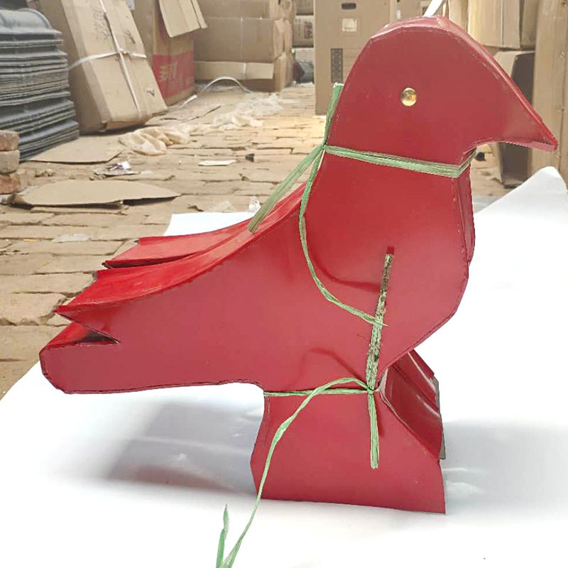 1只大鸽子彩钢造型配件吉祥和平鸽仿古造型屋顶金属装饰铁皮挂件