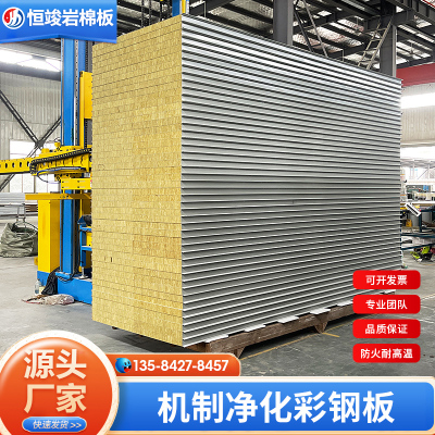 岩棉板防火净化板复合夹芯板彩钢瓦保温隔热板洁净板隔墙吊顶材料