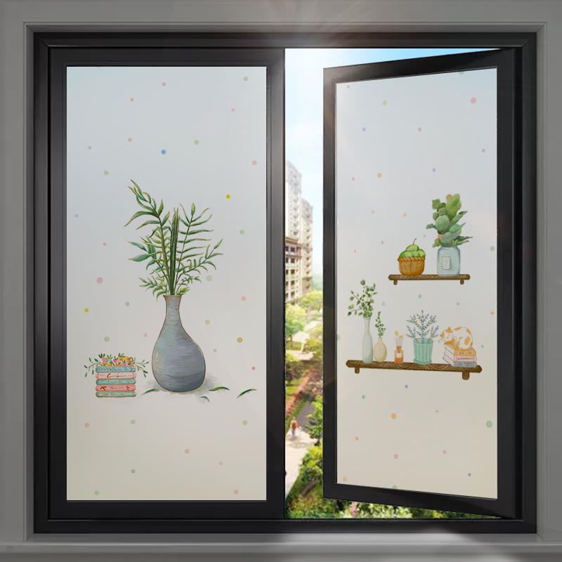 A6L窗户全遮光玻璃贴纸卧室卫生间防窥防走光静电遮阳膜防晒隔热