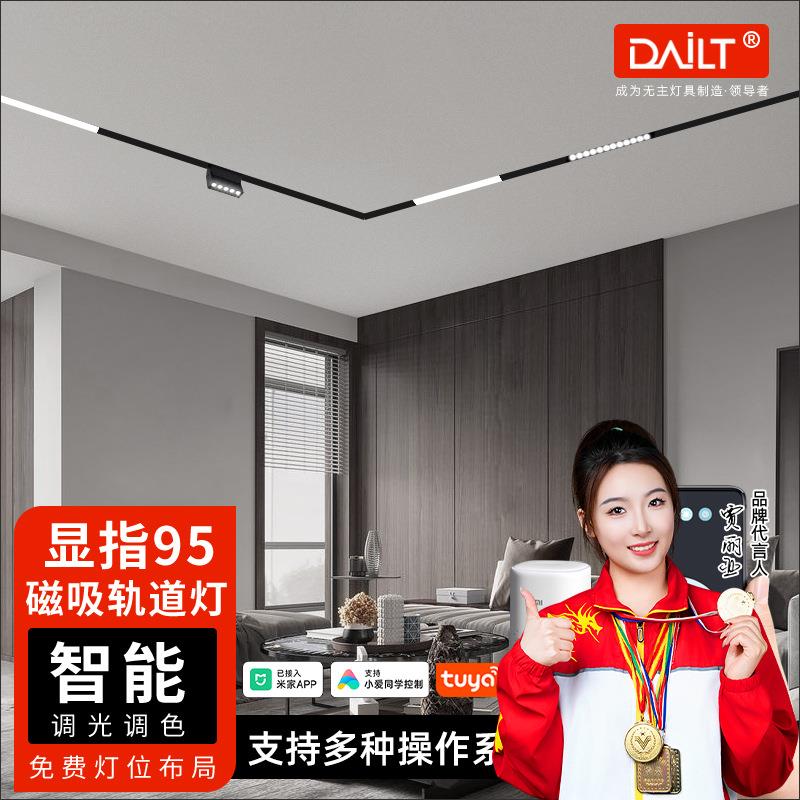 语音智能磁吸无主灯涂鸦手机控制家用磁吸轨道灯中山灯具
