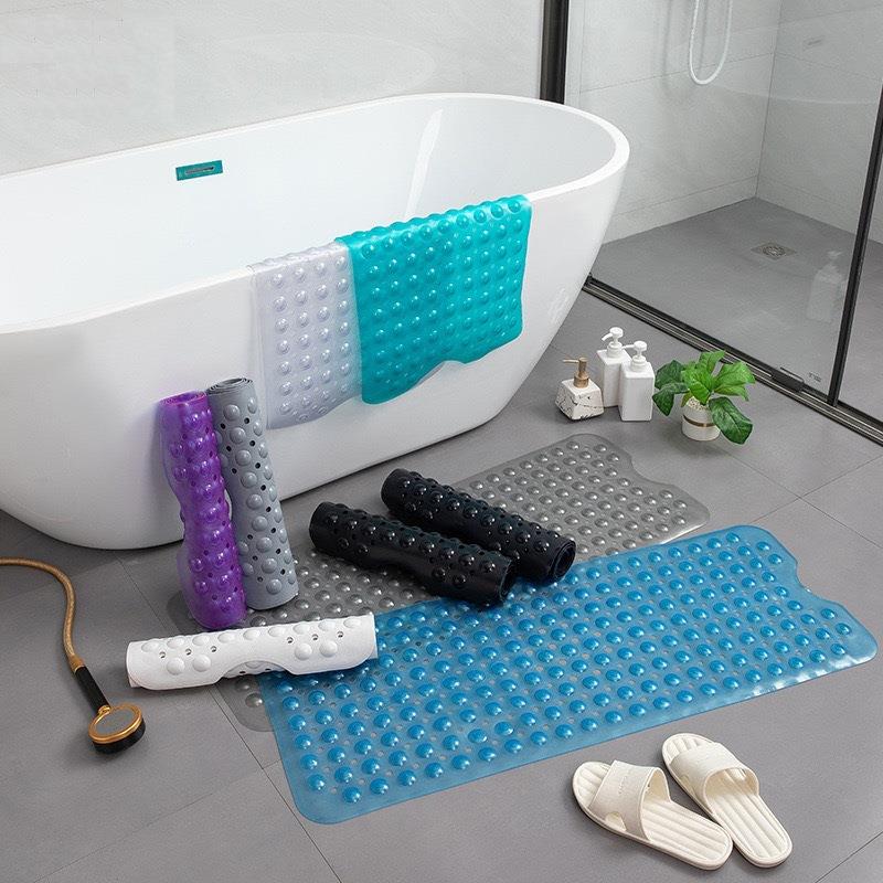 PVC浴室防滑垫带吸盘按摩淋浴房浴缸垫子卫生间厕所隔水地垫脚垫