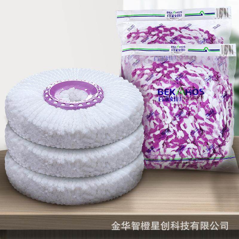 百家好世旋转拖把头拖布头家用替换好神拖通用拖把拖地棉头墩布头