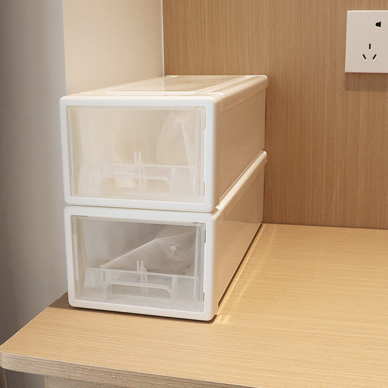 长条窄抽b屉式收纳盒带隔板储物箱塑料分格收纳箱夹缝收纳柜