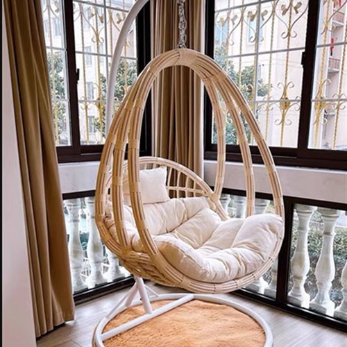 室内懒人吊椅阳台家用休闲t椅摇篮椅秋千吊床摇椅网红鸟巢吊篮藤