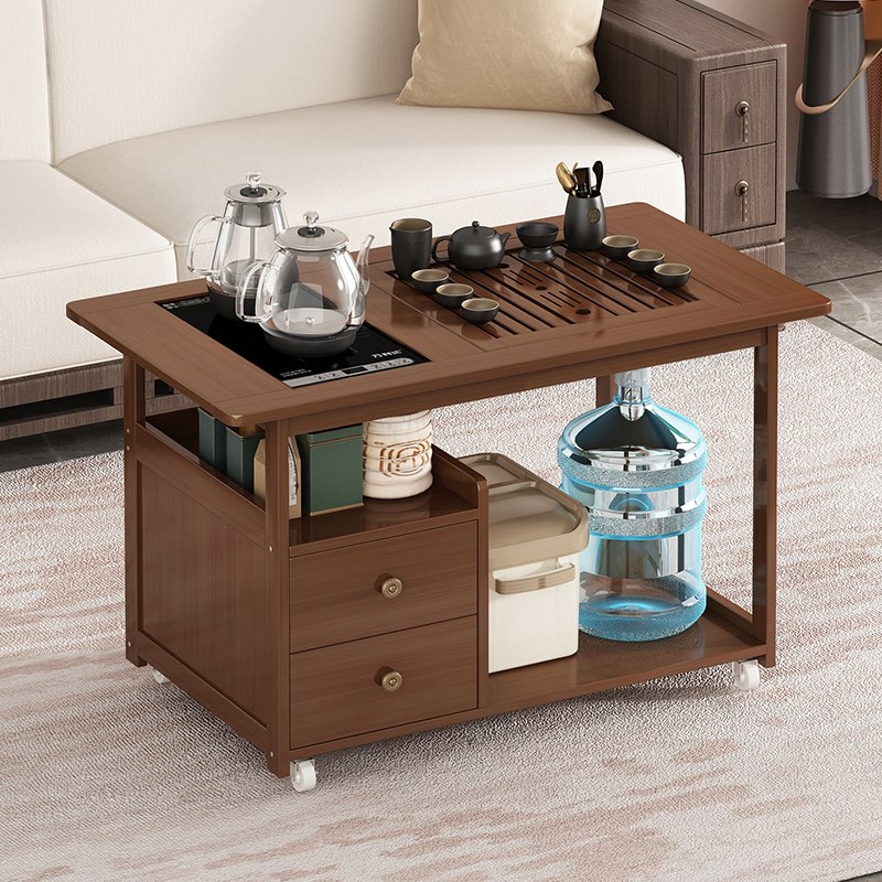 移动边几家用茶桌茶台客厅茶几z沙发边柜茶水柜中式烧水壶一体茶
