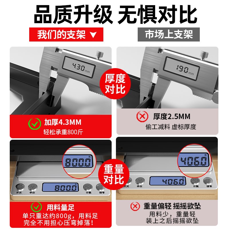 三角支撑架墙上悬空电q视柜重型承重支架托架桌子加厚固定直角角