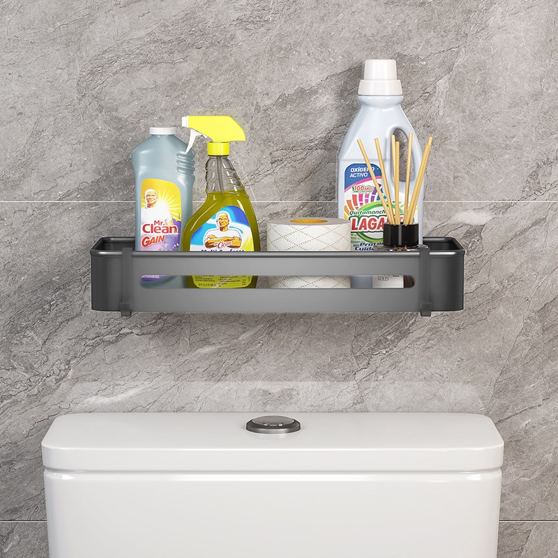 浴室置物架e卫生间免打孔厕所洗手间洗澡墙上壁挂式洗漱台三角收